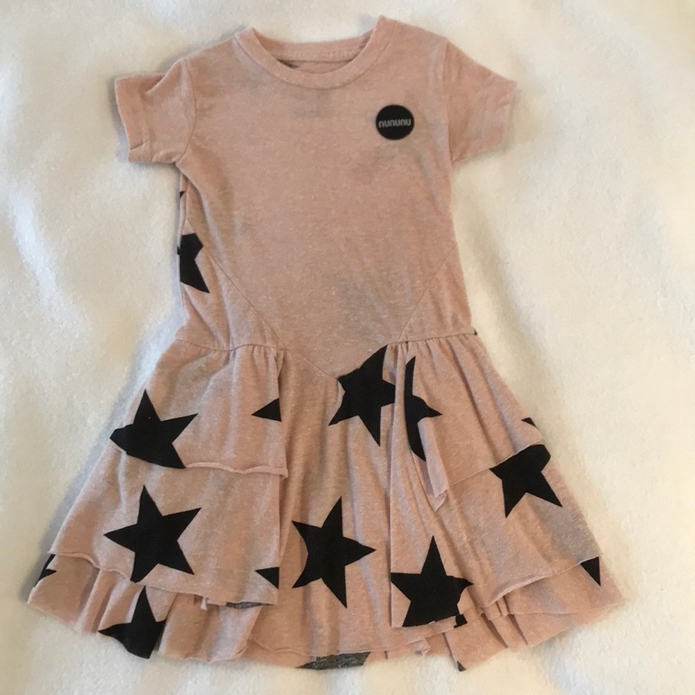 Nununu pink star dress. Toddler 18-24 mo